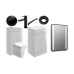 Pilton Bathroom Furniture Pack with Black Taps and Free LED Mirror